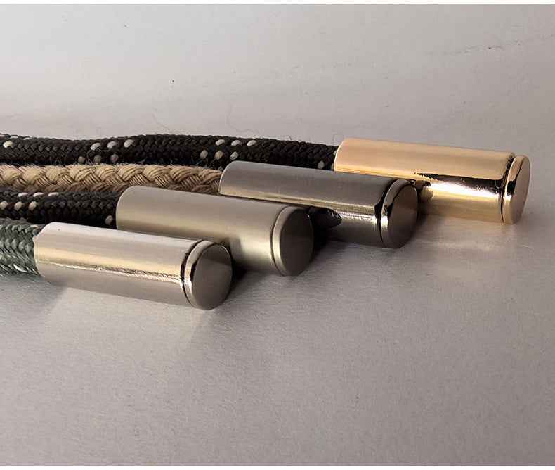 7x20mm Metal Cylinder Drawstring Stopper Cord 30 Pack(5 Colors)