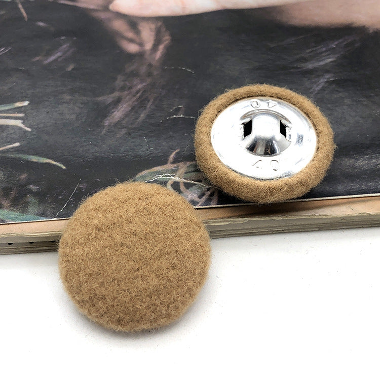 28mm kulaté knoflíky potažené látkou pro dámské kašmírové kabáty 20 ks