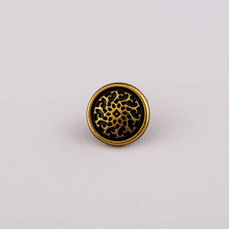 10mm Chinese Style Antique Bronze Zinc Alloy Shirt Buttons - 70pcs
