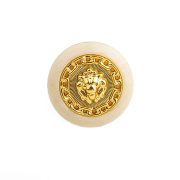 Round Lion Resin-Metal Combo Buttons 40pcs for Outerwear Sweaters