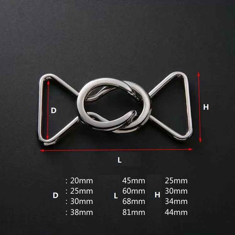 Metal Coat Belt Buckles Adjustable Waist Clasps with Rings 20pcs