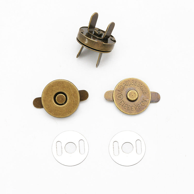 Metal Round Magnetic Snap Buttons for Bag 20pcs - Lots of Buttons