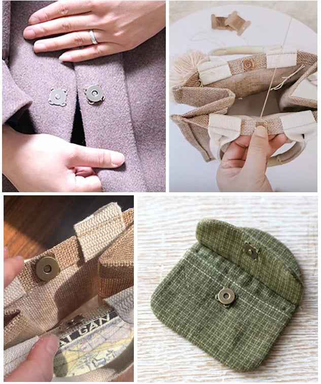 14/18mm Metal Magnetic Snap Buttons for Handmade Bags Clothing 20pcs