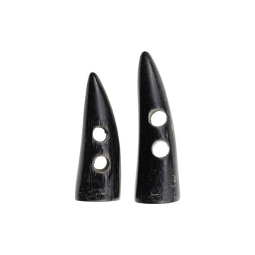 Black Natural Real Horn Toggle Buttons,5pcs - Lots of Buttons
