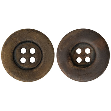Antiqued Burnt Yellowish Real Horn Buttons 10 Pack - Lots of Buttons