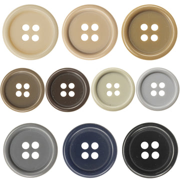 Solid Color Suit Uniform Resin Buttons 100 Pack - Lots of Buttons