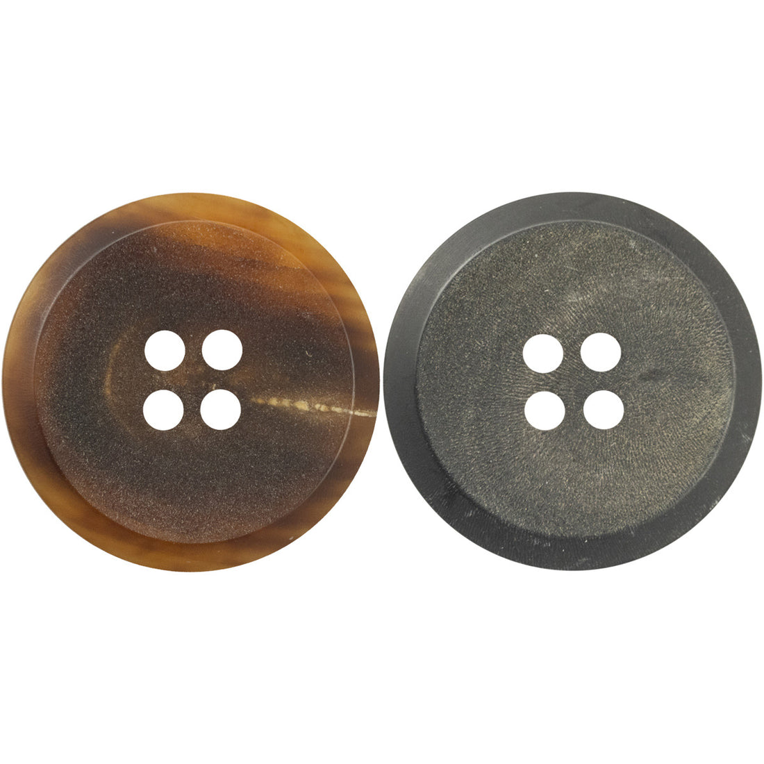 Vintage Matte Horn Buttons for Corduroy Suits Woolen Coats 10 Pack - Lots of Buttons