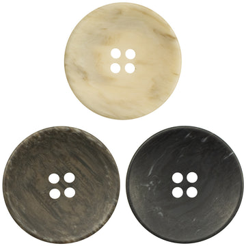 Matte 4 Hole Resin Buttons Bowl Shape Imitation Wood Grain 20 Pack - Lots of Buttons