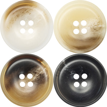 Round Resin Buttons Imitating Horn 20pcs - Lots of Buttons