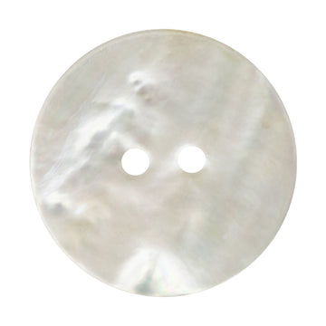 11.5/18/25mm Classic Flat Two-Hole Natural River Shell Buttons 10pcs - Lots of Buttons