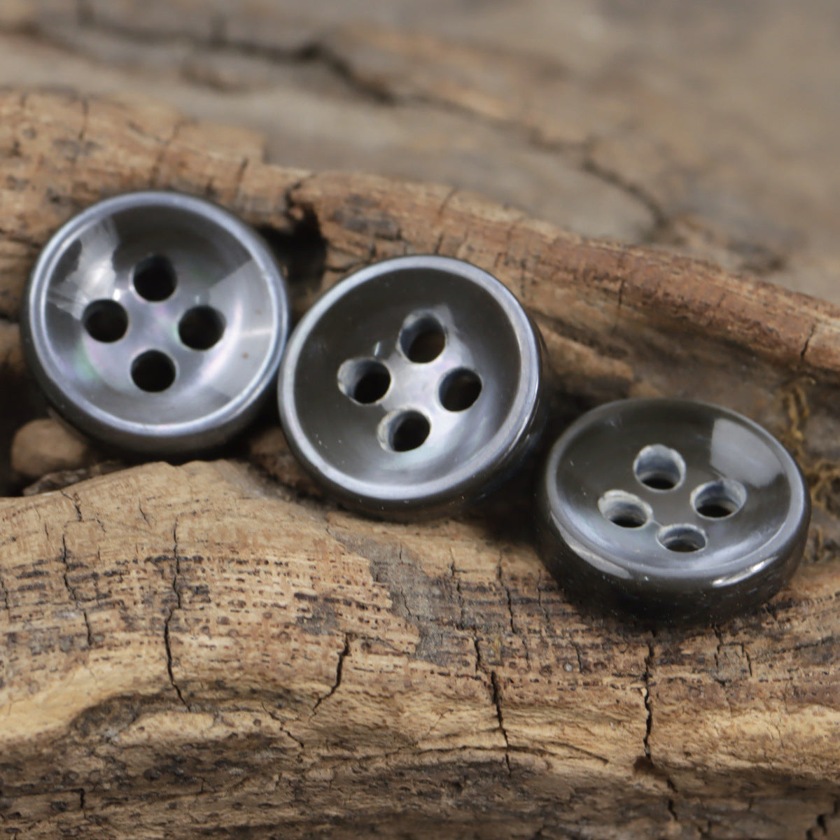 11.5mm Thickened Dark Blue Shell Buttons for Men's Luxury Silk Shirts 10pcs - Lots of Buttons