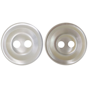 2 Hole Natural Beige Shell Buttons for Luxury Silk Shirts 20 Pack - Lots of Buttons