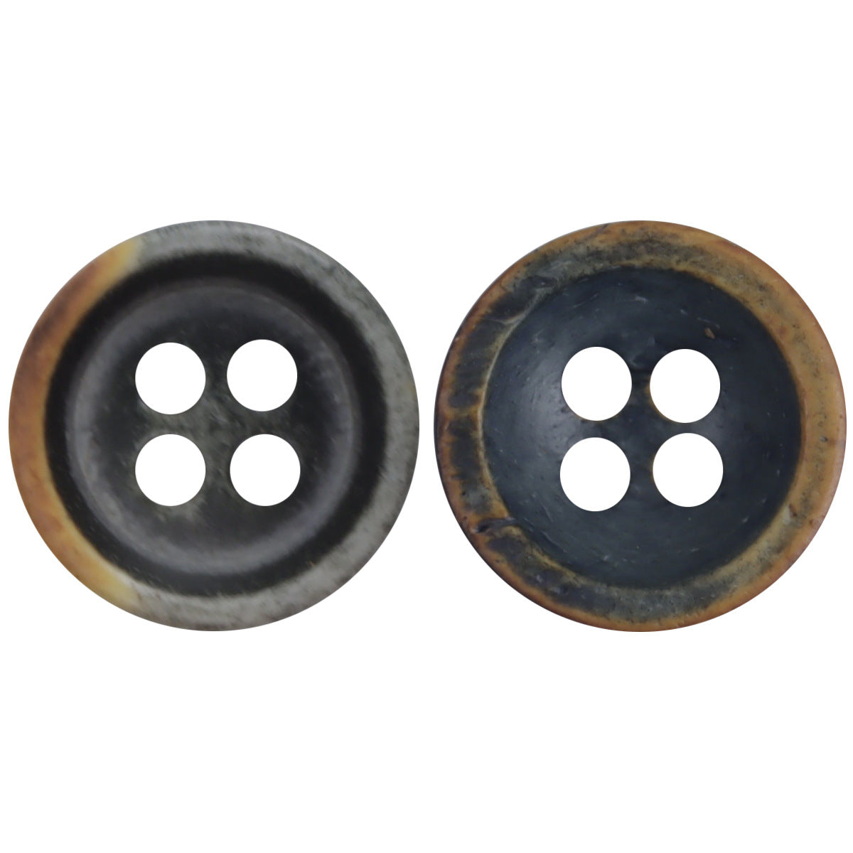Vintage Washed Blue Natural Bovine Bone Buttons for Retro Denim Shirt 10pcs - Lots of Buttons