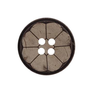 Natural Coconut Shell Ethnic Style Four Hole Buttons 40pcs - Lots of Buttons