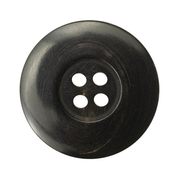 Natural Black Horn 28mm Large Buttons for Thick Woolen Coats 6pcs - Lots of Buttons