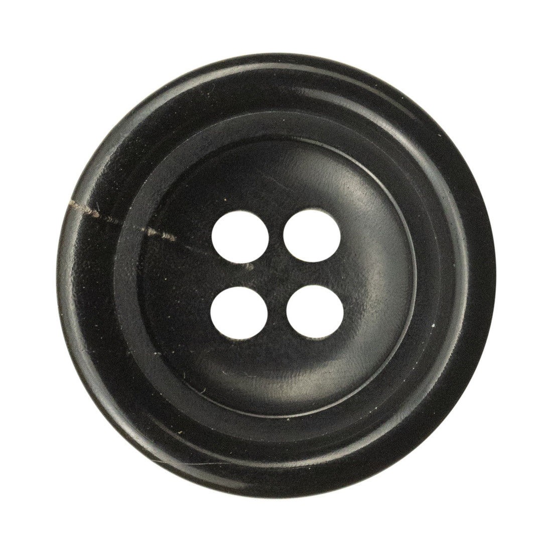 20mm Black Four-Hole Real Horn Buttons for Suits,Jackets 10pcs - Lots of Buttons
