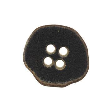 Irregular Polygonal Vintage Burnt Ochre Flat Horn Buttons 10pcs - Lots of Buttons