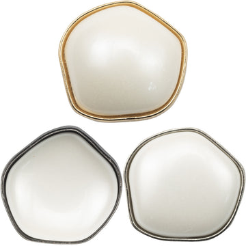 Metal Irregular Polygon Resin and Metal Combination Buttons 6pcs - Lots of Buttons