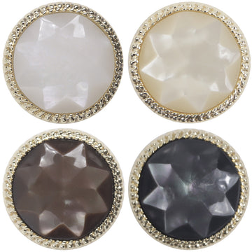 18-23mm Golden Lace Resin Diamond Pattern Metal Button 10pcs - Lots of Buttons