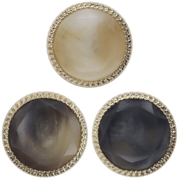 18-23mm Golden Lace Beige Resin and Metal Button 10pcs - Lots of Buttons