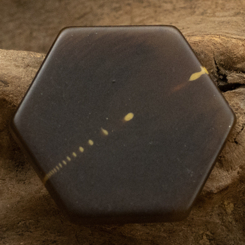 Hexagonal Marble Texture Black Brown White Resin Shank Buttons 10pcs - Lots of Buttons