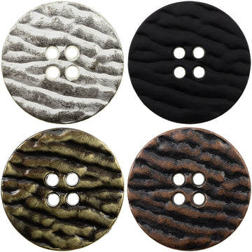 Vintage Antiqued Bronze Copper Red Metal Buttons for Workwear 10pcs - Lots of Buttons
