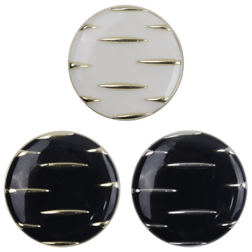 Black and Gold Striped Metal Buttons for Casual Jackets 10pcs - Lots of Buttons