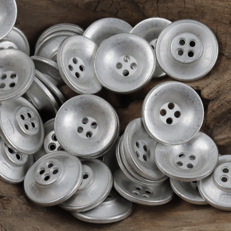 Bronze Bowl-Shaped Metal Buttons for Retro Trendy Overcoats 10pcs - Lots of Buttons