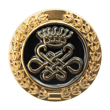 Palace Retro Style Tea Gold Wheat Crown Metal Shank Button 10pcs - Lots of Buttons