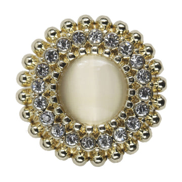 Light Gold Diamond-Encrusted Lace Metal Button with Shank,10pcs - Lots of Buttons