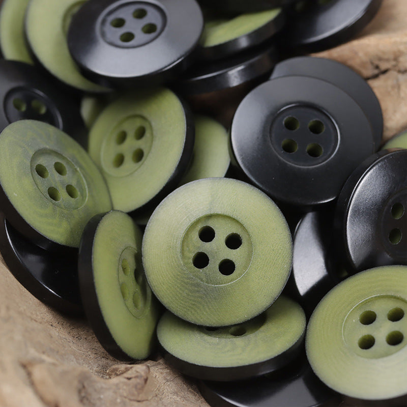 Matte Magenta,Turquoise,Yellow,Black Natural Fruit Buttons 10pcs - Lots of Buttons
