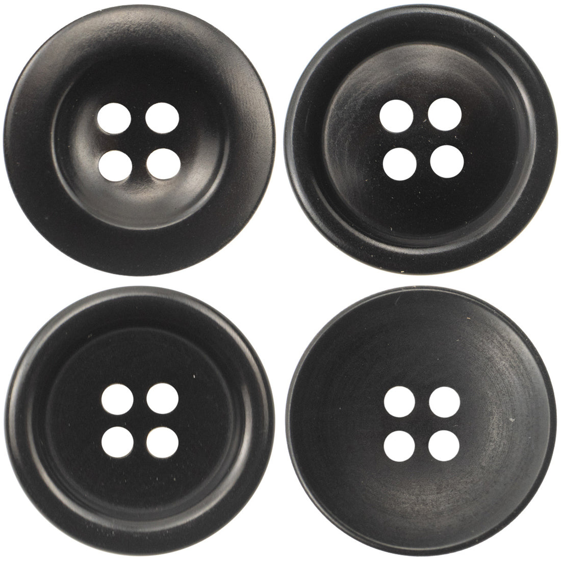 Round Black Tagut Nut Buttons for Men's Women's Casual Suit - 10pcs - Lots of Buttons