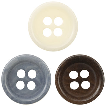 11.5mm Round Tagut Nut Buttons for Light Blue Polo Shirts -20pcs - Lots of Buttons