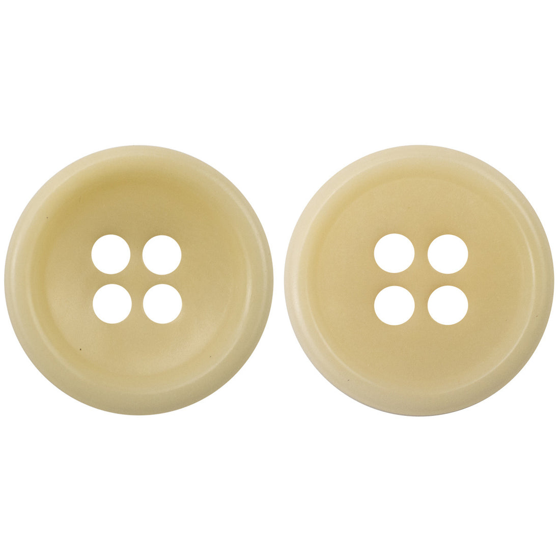 Light Beige Bowl-Shaped Four-Hole Natural Fruit Tagut Nut Buttons 10pcs - Lots of Buttons