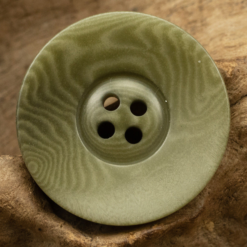 Vintage Wide-Edged Fruit Buttons for Army Green Casual Jackets 10pcs - Lots of Buttons