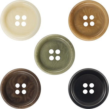 Vintage Thick-Edged Natural Fruit Tagut Nut Buttons for Jackets 10pcs - Lots of Buttons