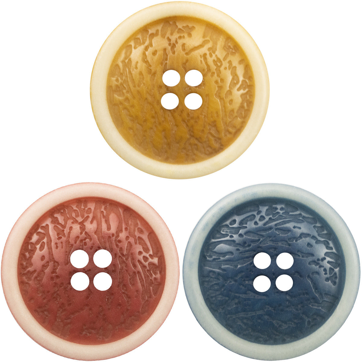 French Vintage Red Yellow Blue Fruit Buttons for Cashmere Cardigans 5pcs - Lots of Buttons