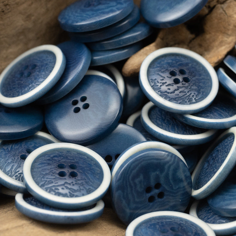 French Vintage Red Yellow Blue Fruit Buttons for Cashmere Cardigans 5pcs - Lots of Buttons