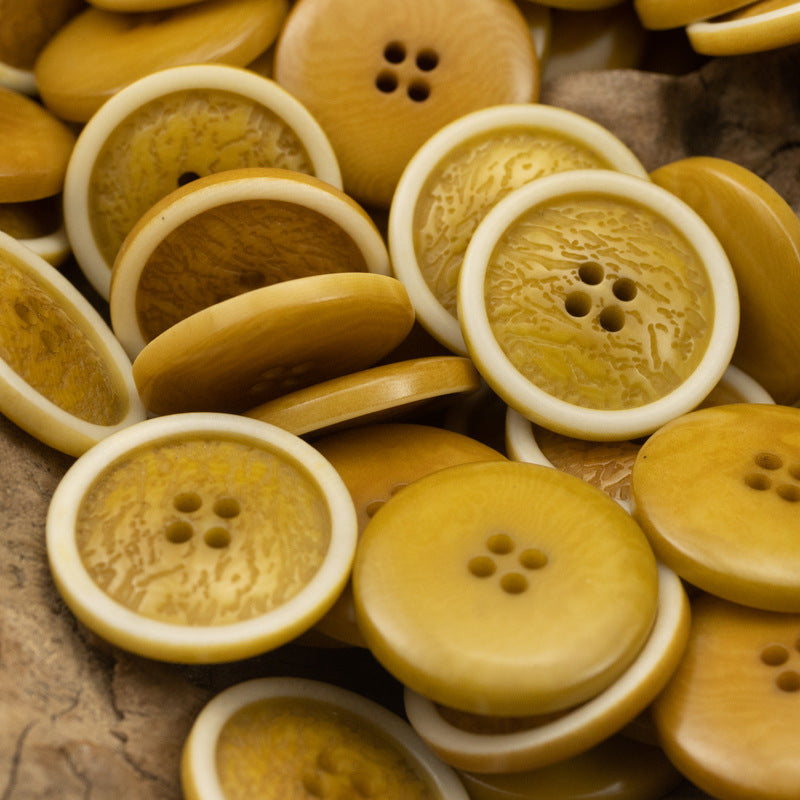 French Vintage Red Yellow Blue Fruit Buttons for Cashmere Cardigans 5pcs - Lots of Buttons