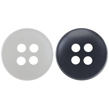 12.5mm Dark Gray and White Resin Buttons for Men's Shirts 100 Pack - Lots of Buttons