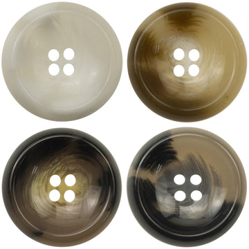 Round 4 Hole Bowl-Shaped Resin Buttons for Suits,20PCS - Lots of Buttons