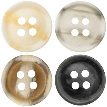 10/11.5mm Resin Buttons for Beach-Style Gray Shirts 40 Pack - Lots of Buttons