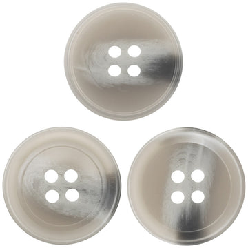 Light Gray Round 4-Hole Resin Buttons for Neutral Fashion Coat 30pcs - Lots of Buttons