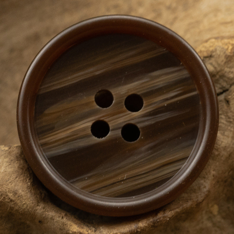 Gray Black Wood Grain Resin Buttons for Casual Pants 50 Pack - Lots of Buttons
