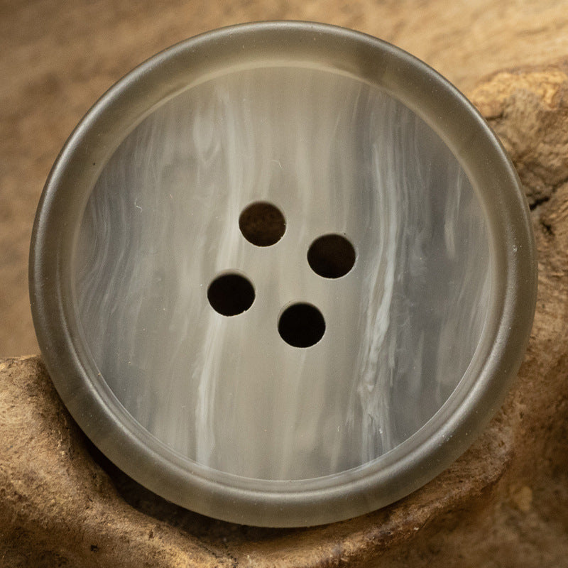 Gray Black Wood Grain Resin Buttons for Casual Pants 50 Pack - Lots of Buttons