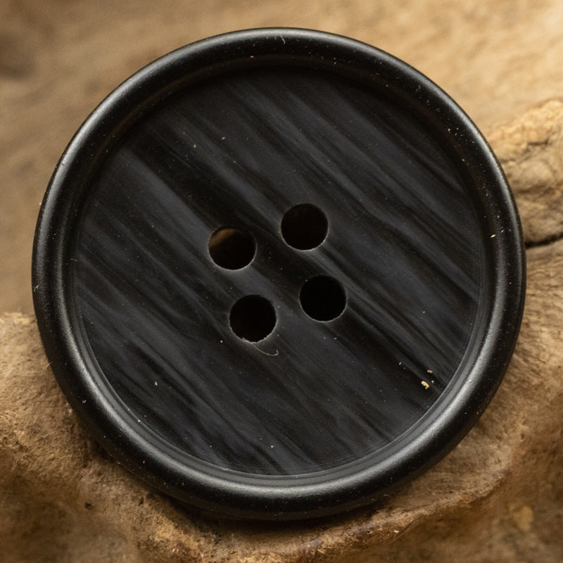 Gray Black Wood Grain Resin Buttons for Casual Pants 50 Pack - Lots of Buttons