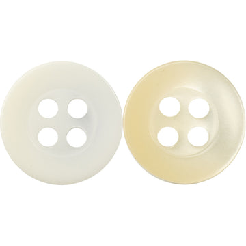 11.5MM White Light Yellow Resin Buttons for Men's Formal Shirts 40 Pack - Lots of Buttons