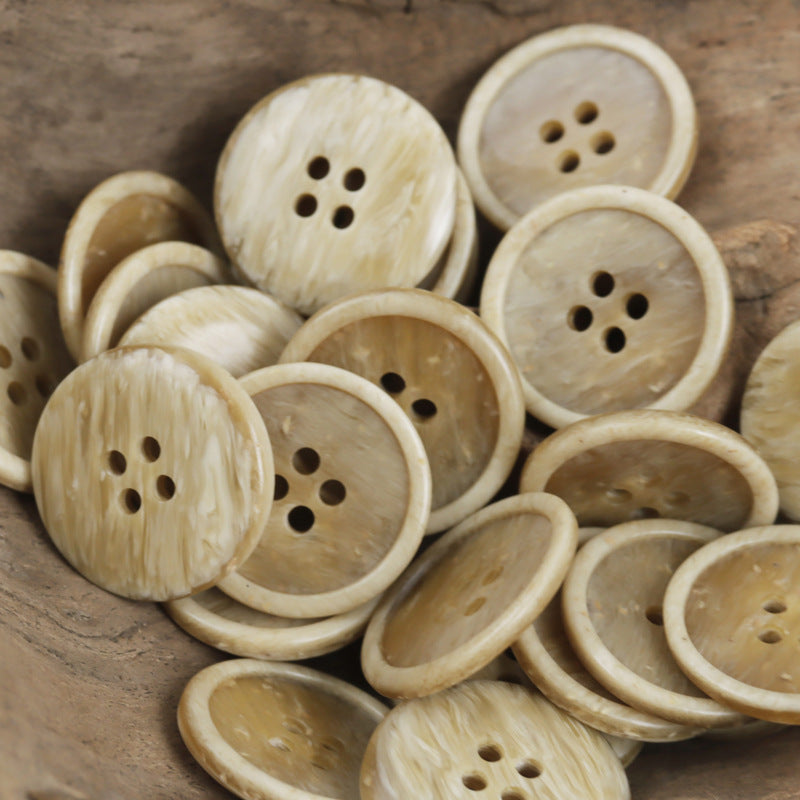 Wood Chip Texture 4 Hole Resin Button for Casual Pants 40 Pack - Lots of Buttons