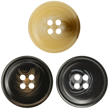Moon Shadow Water Ripple Coffee Khaki Resin Buttons 30pcs - Lots of Buttons
