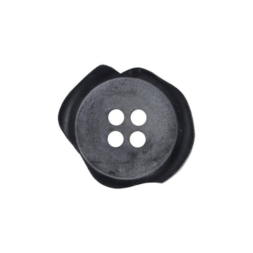 Irregular Chipped Matte Black Four-Hole Resin Buttons 20PCS - Lots of Buttons